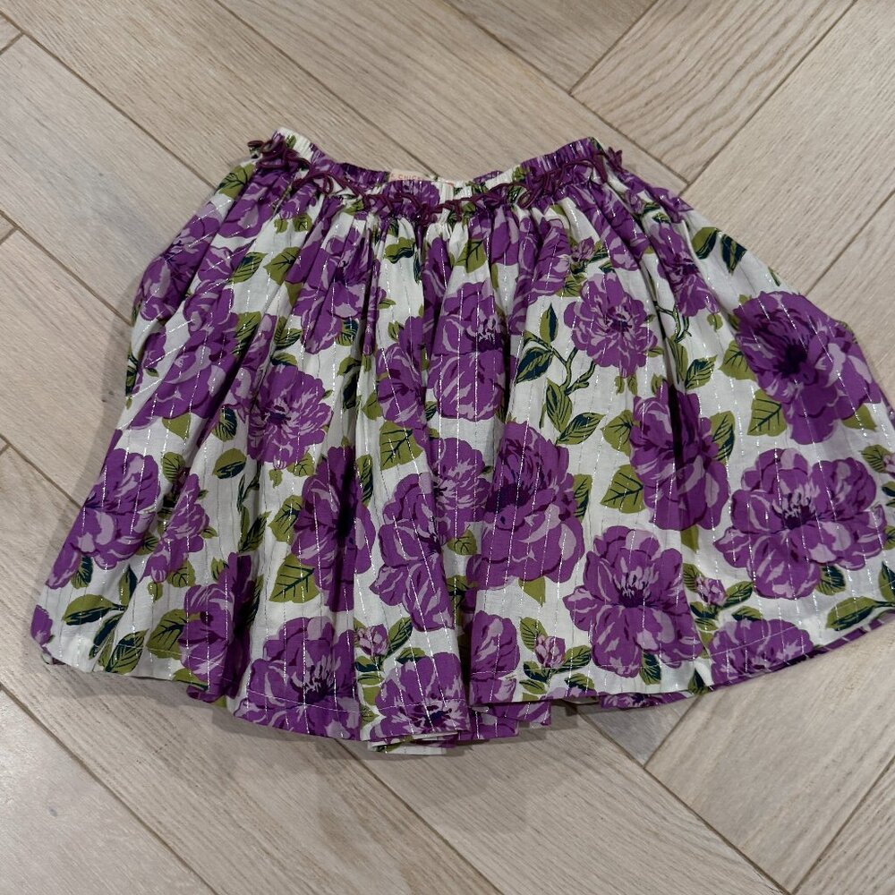 Pink Chicken Purple Floral Gianna Skirt - Like Brand New 7 Yr